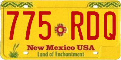NM license plate 775RDQ