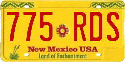 NM license plate 775RDS