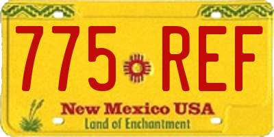 NM license plate 775REF