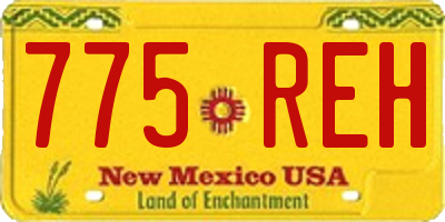 NM license plate 775REH