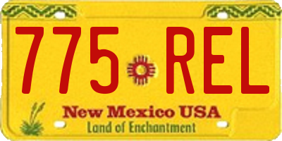 NM license plate 775REL