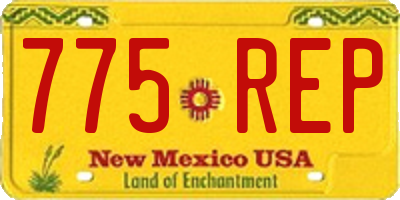 NM license plate 775REP