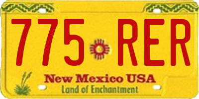 NM license plate 775RER