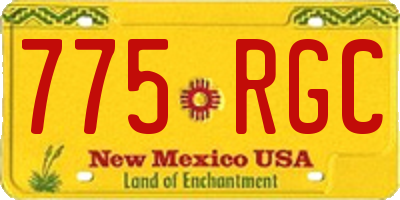 NM license plate 775RGC
