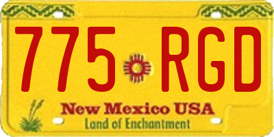NM license plate 775RGD