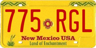 NM license plate 775RGL