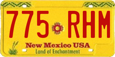 NM license plate 775RHM