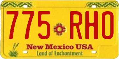 NM license plate 775RHO