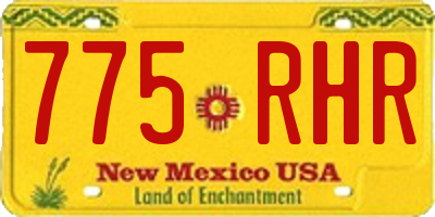 NM license plate 775RHR