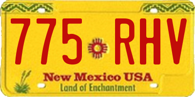 NM license plate 775RHV