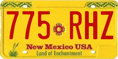 NM license plate 775RHZ