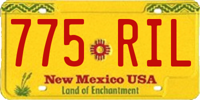 NM license plate 775RIL