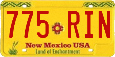 NM license plate 775RIN