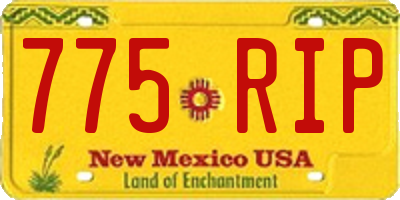 NM license plate 775RIP