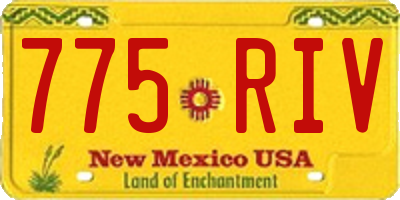 NM license plate 775RIV