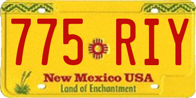 NM license plate 775RIY