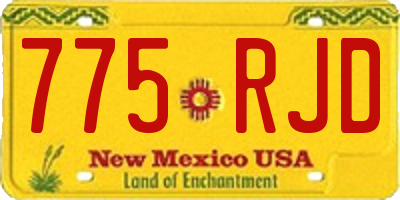 NM license plate 775RJD