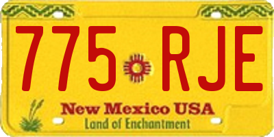 NM license plate 775RJE