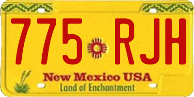 NM license plate 775RJH