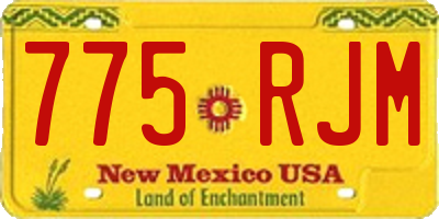 NM license plate 775RJM