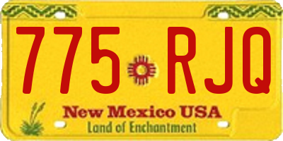 NM license plate 775RJQ
