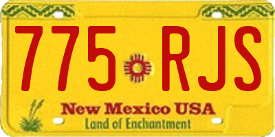 NM license plate 775RJS