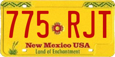 NM license plate 775RJT
