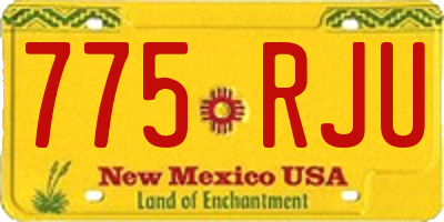 NM license plate 775RJU