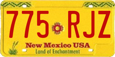 NM license plate 775RJZ