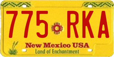 NM license plate 775RKA