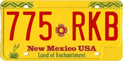 NM license plate 775RKB