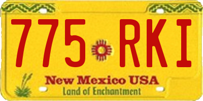 NM license plate 775RKI