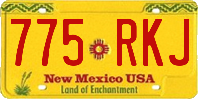 NM license plate 775RKJ