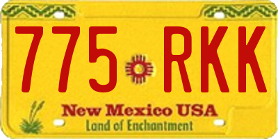 NM license plate 775RKK