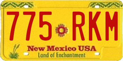 NM license plate 775RKM