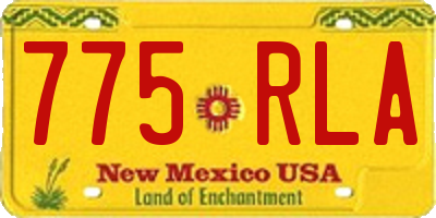 NM license plate 775RLA