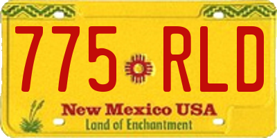NM license plate 775RLD
