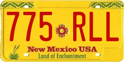 NM license plate 775RLL