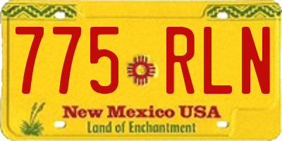 NM license plate 775RLN