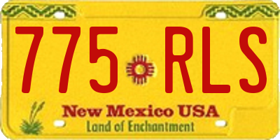 NM license plate 775RLS