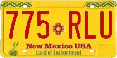 NM license plate 775RLU