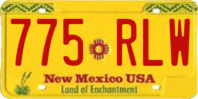 NM license plate 775RLW