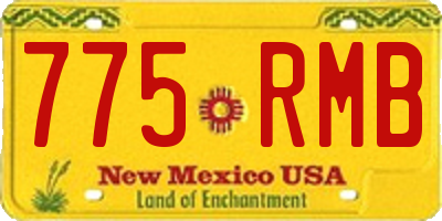 NM license plate 775RMB