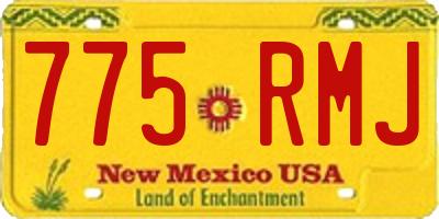 NM license plate 775RMJ