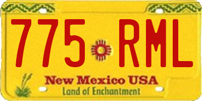 NM license plate 775RML