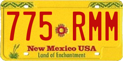 NM license plate 775RMM