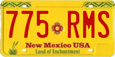 NM license plate 775RMS