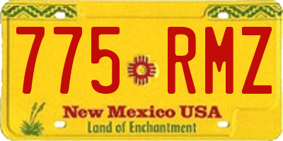 NM license plate 775RMZ