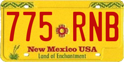 NM license plate 775RNB