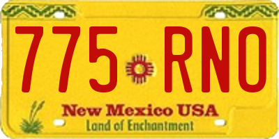 NM license plate 775RNO